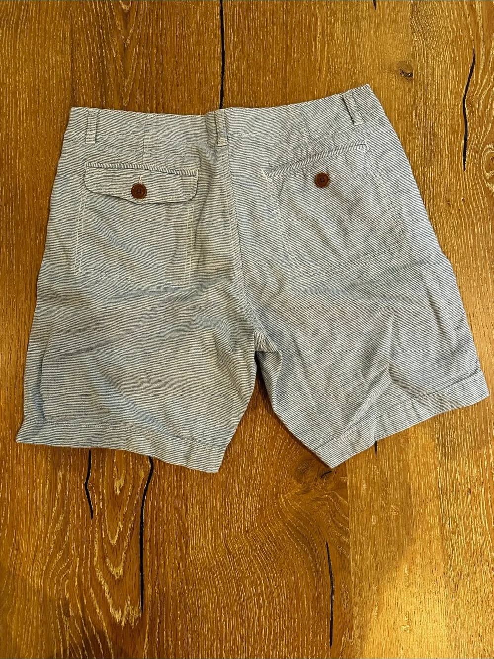 J. Crew Light Blue Micro-Striped Men's Flat Front Shorts